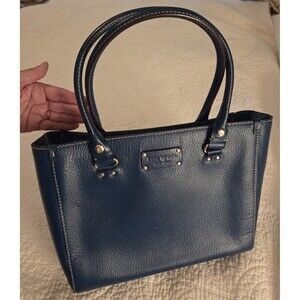 Vintage Kate SPADE Navy Leather Purse Pebble Leather Tote